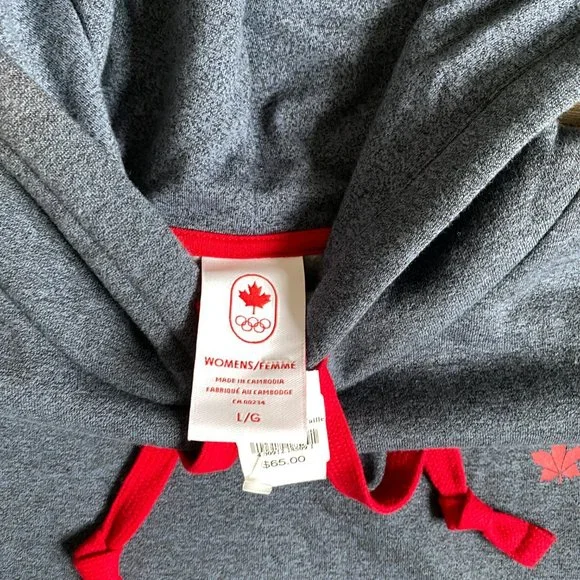 HBC Strong and Free Team Canada Heather Blue  Olympics Hoodie - Picture 6 of 7